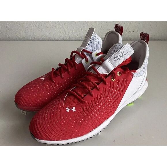 Under Armour Men Baseball Cleats Harper 5 Low Steel Red 3023001-600 Men’s Sz 14 - Picture 7 of 10